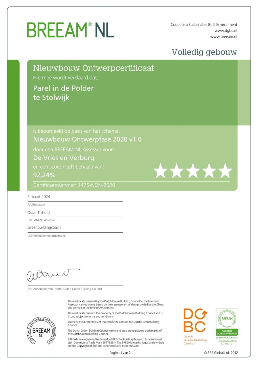 Certificaat+ +parel+in+de+polder+ +1475 non 2020